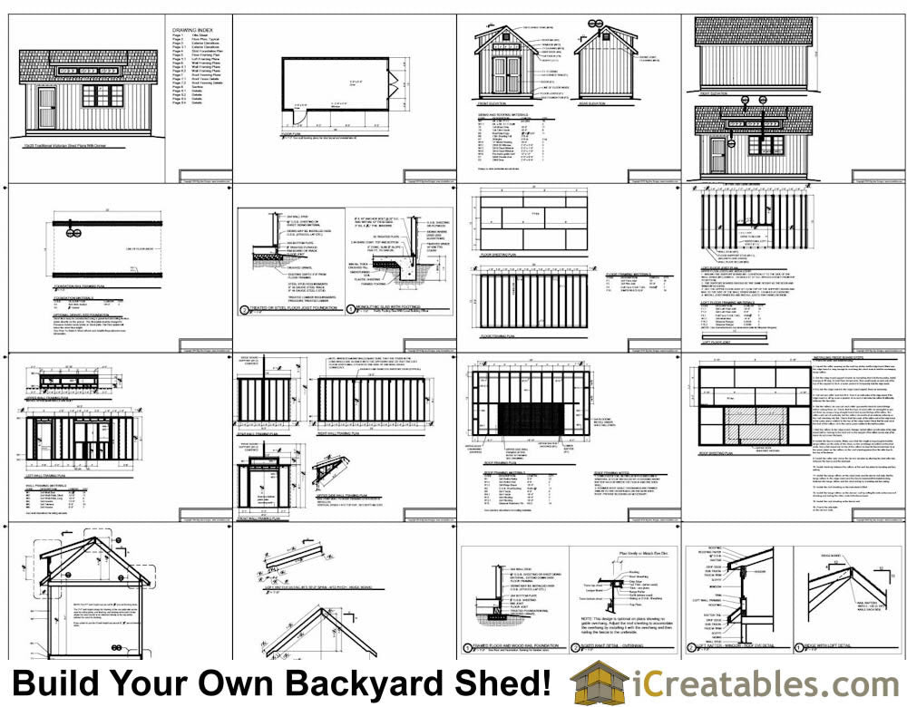 10x20-D Dormer Shed Plans Emailed