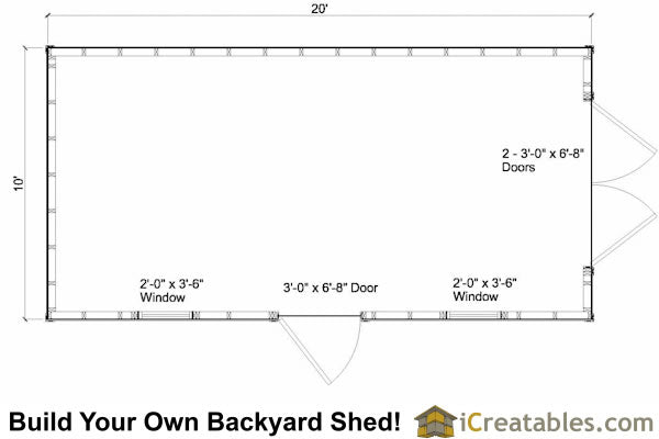 10x20-CO Colonial Shed Plans Emailed
