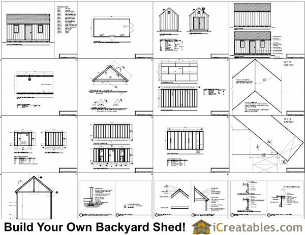 10x20-CO Colonial Shed Plans Emailed