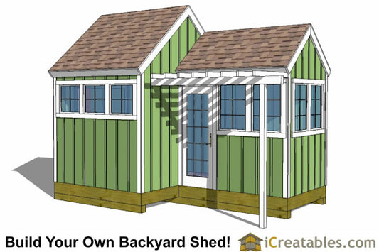 10x8-6x8-G Garden Shed Plans Emailed