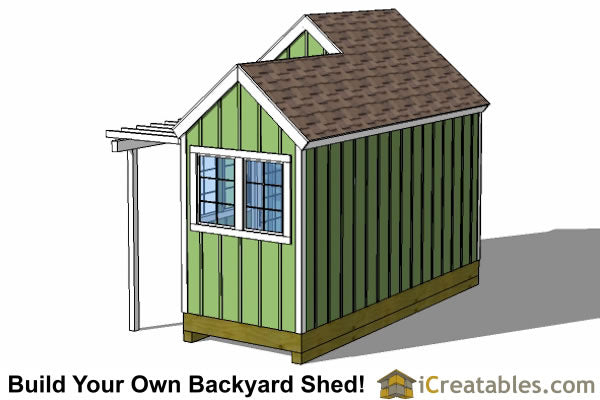 10x8-6x8-G Garden Shed Plans Emailed