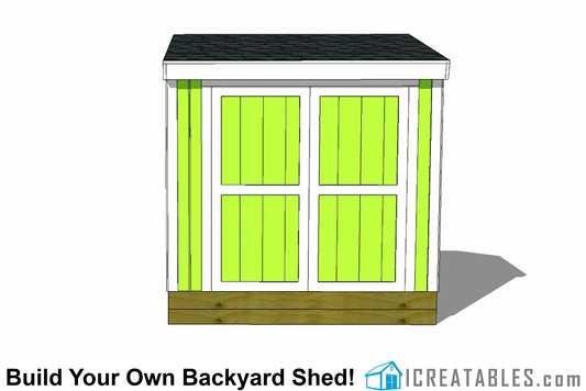10x8-B Backyard Shed Plans Emailed