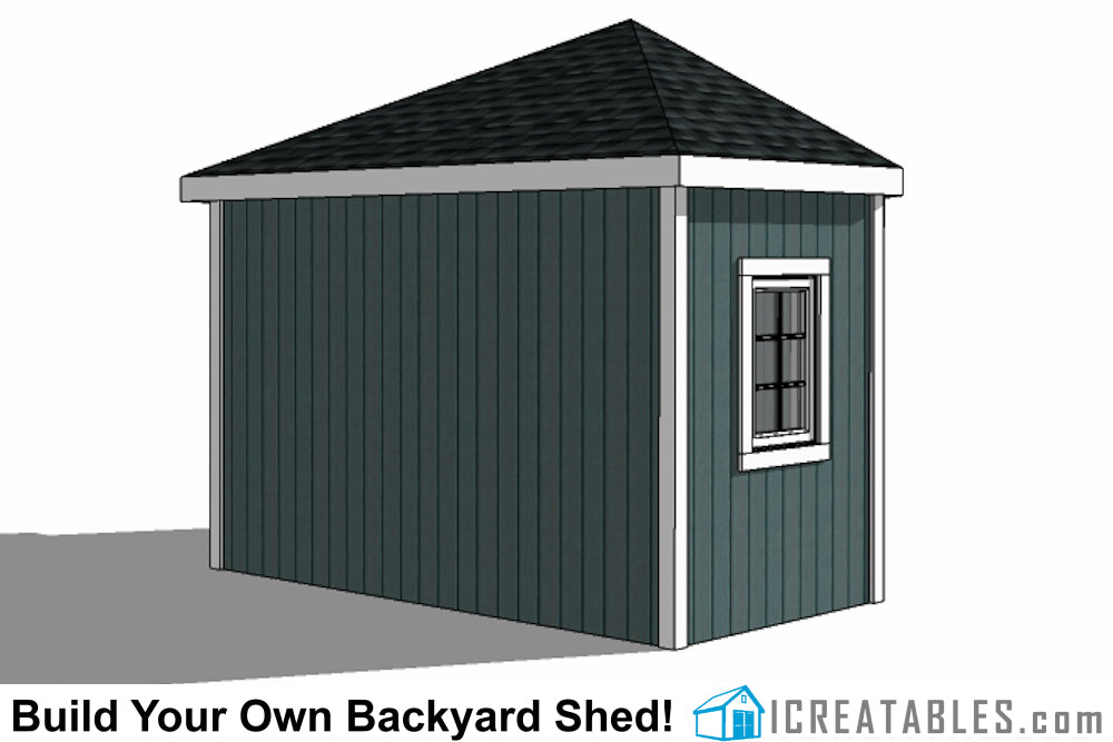 120-SF-C5 Sided Shed Plans Emailed