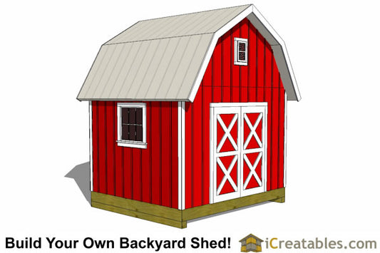 12x10-GB Gambrel Shed Plans Emailed