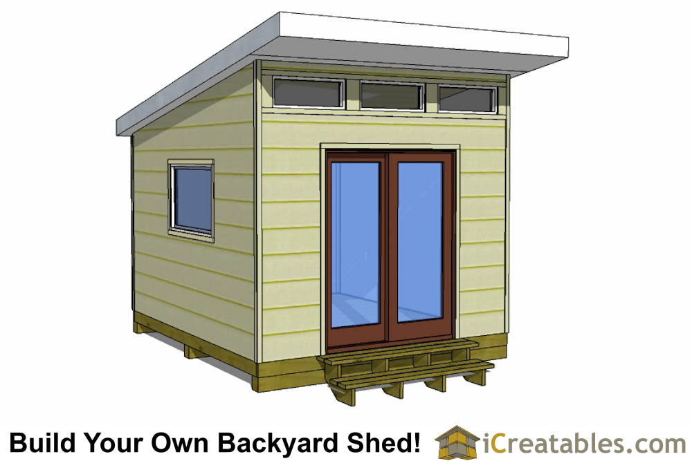 12x10-S1 Modern Shed Plans Emailed