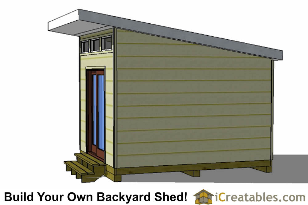 12x10-S1 Modern Shed Plans Emailed