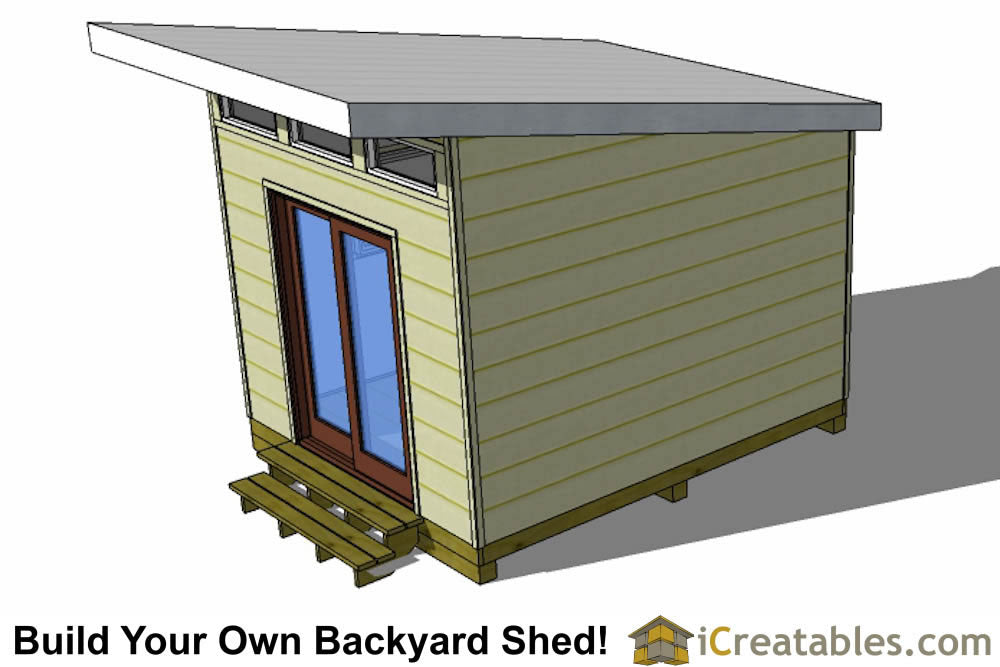 12x10-S1 Modern Shed Plans Emailed