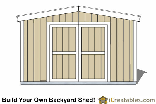 12x12-B8 8 Foot Shed Plans Emailed