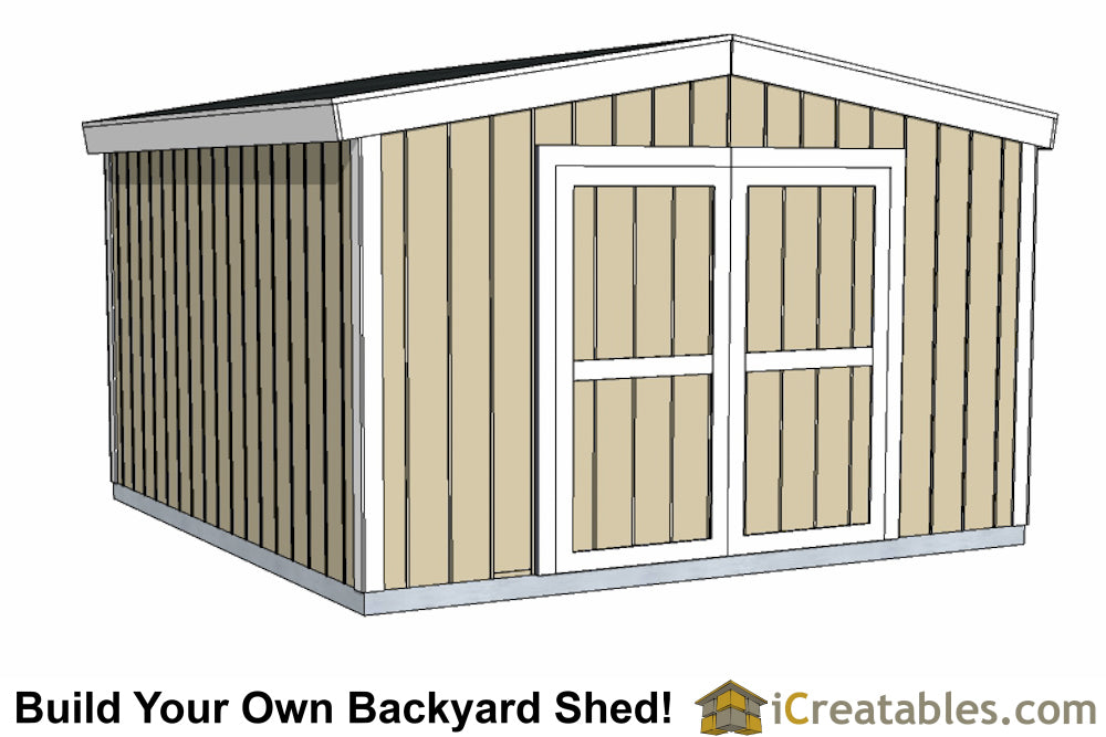12x12-B8 8 Foot Shed Plans Emailed