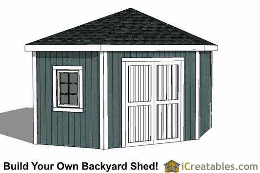 12x12-C5 Corner Shed Plans Emailed