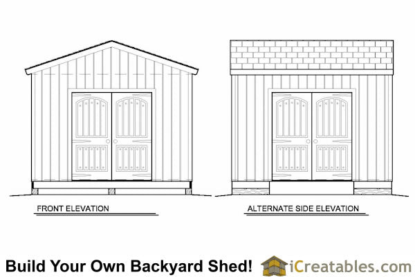 12x12-BT Backyard Shed Plans Emailed