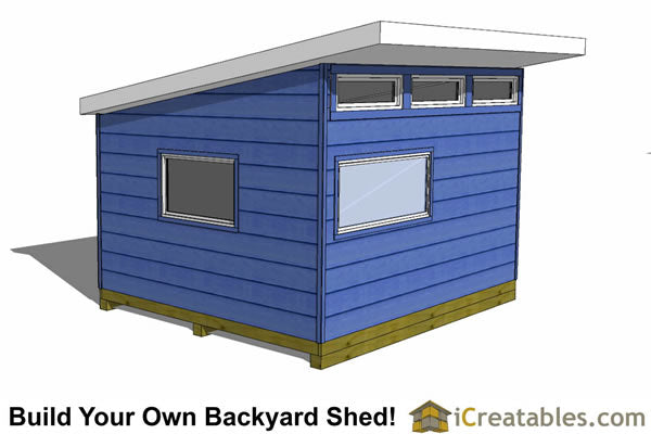 12x14-S3 Modern Shed Plans Emailed