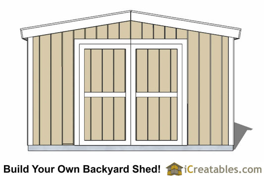 12x16-B8 Backyard 8 Foot Shed Plans Emailed