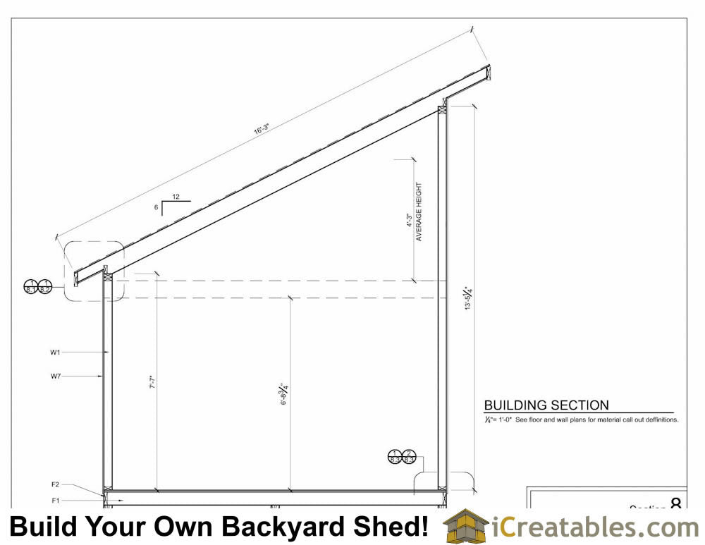 12x16-LTL Lean To Loft Shed Plans Emailed