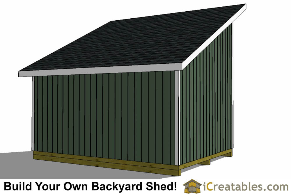 12x16-LTL Lean To Loft Shed Plans Emailed