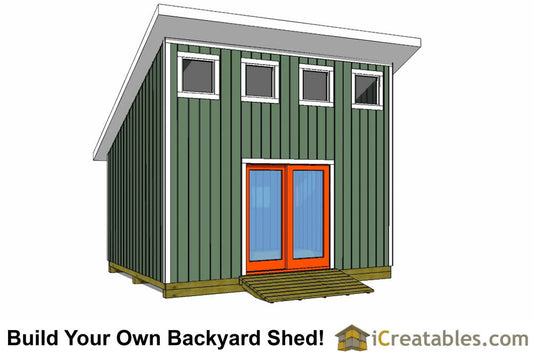 12x16-LTL Lean To Loft Shed Plans Emailed