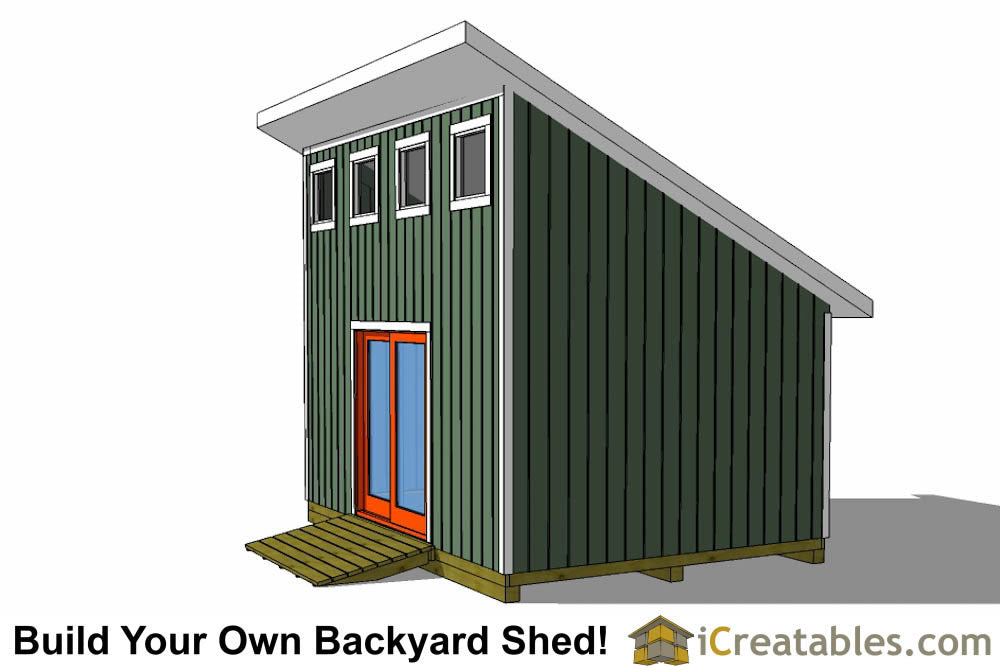 12x16-LTL Lean To Loft Shed Plans Emailed