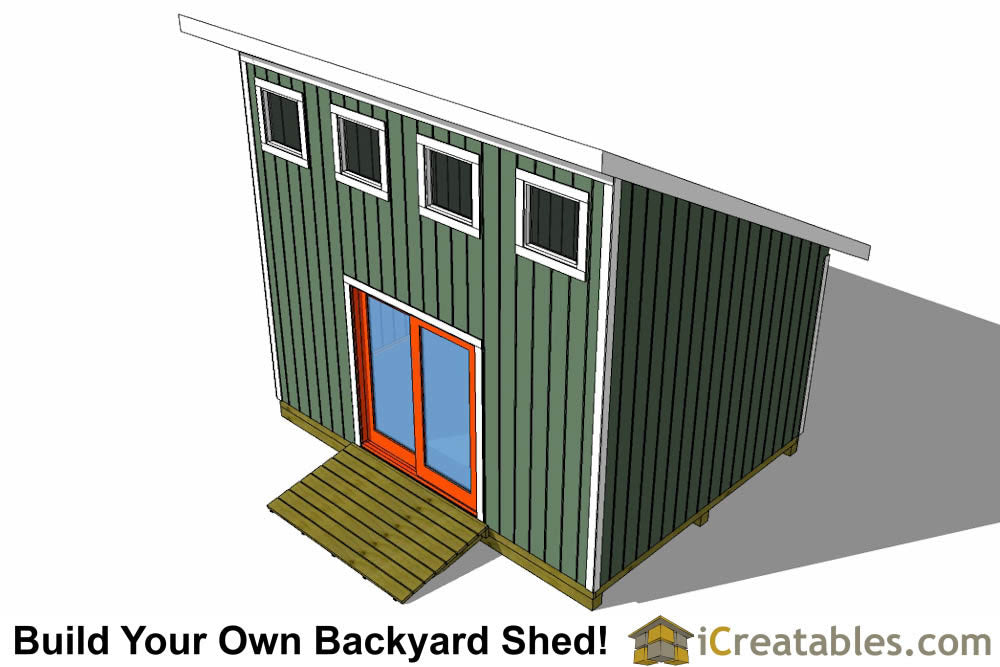 12x16-LTL Lean To Loft Shed Plans Emailed