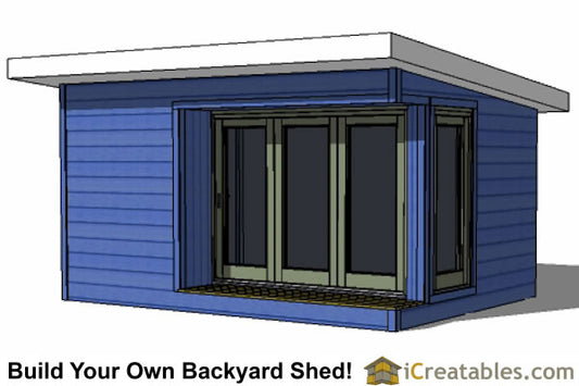 12x16-M1 Modern Shed Plans Emailed