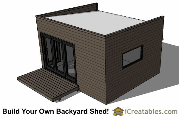 12x16-M2 Modern Shed Plans Emailed