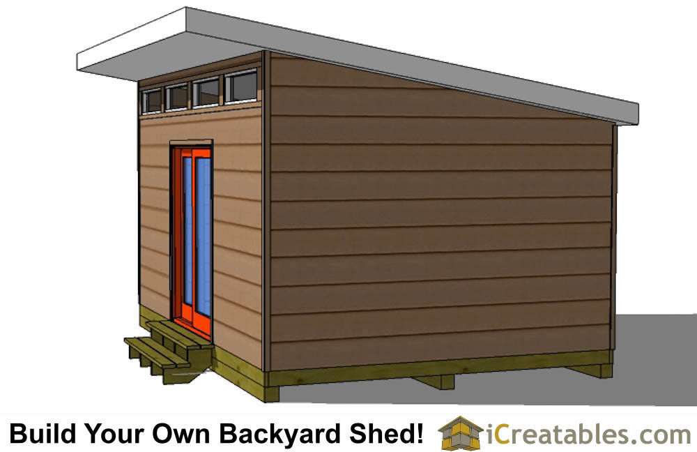 12x16-S1 Modern Shed Plans Emailed