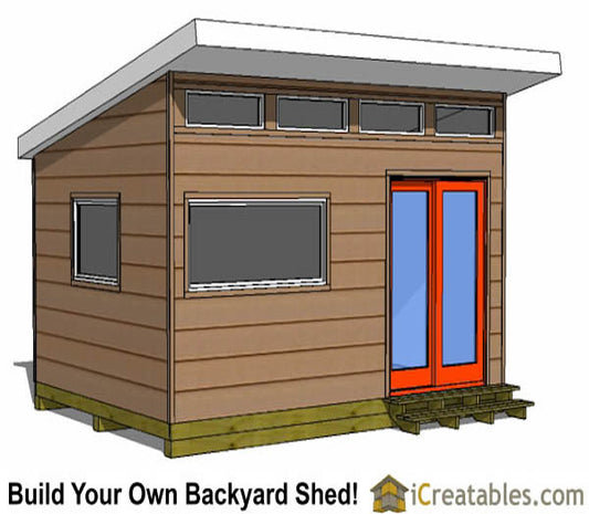 12x16-S2 Modern Shed Plans Emailed