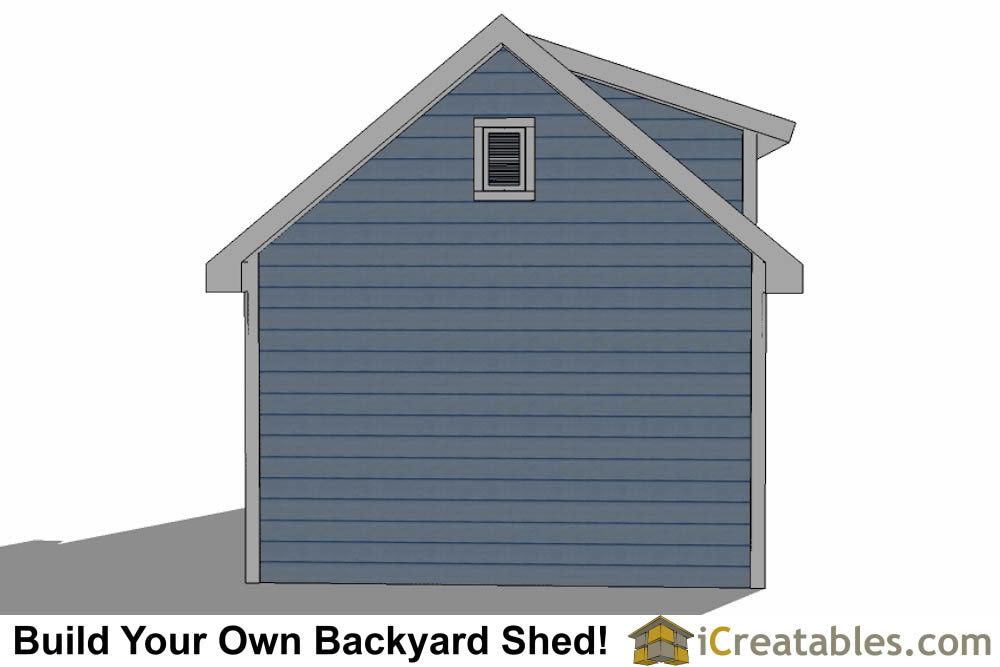 12x16-D Dormer Shed Plans Emailed