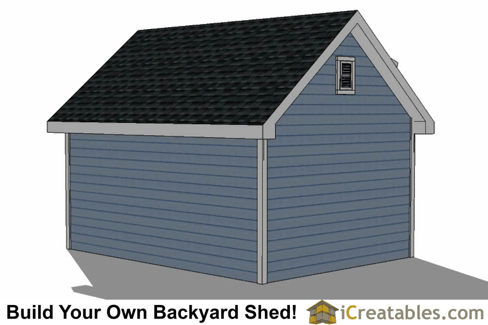 12x16-D Dormer Shed Plans Emailed