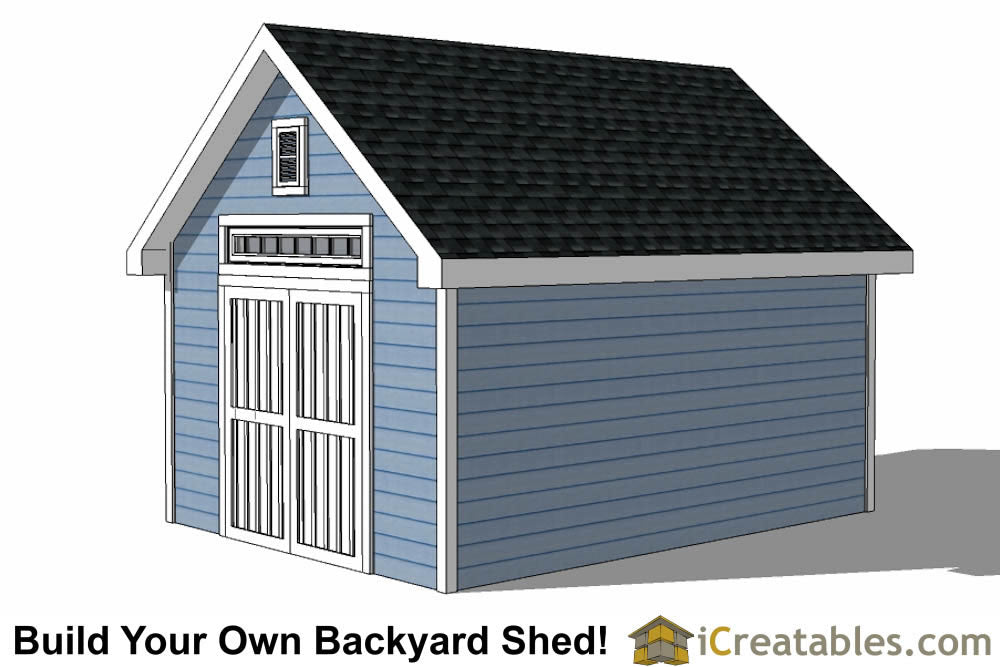 12x16-D Dormer Shed Plans Emailed