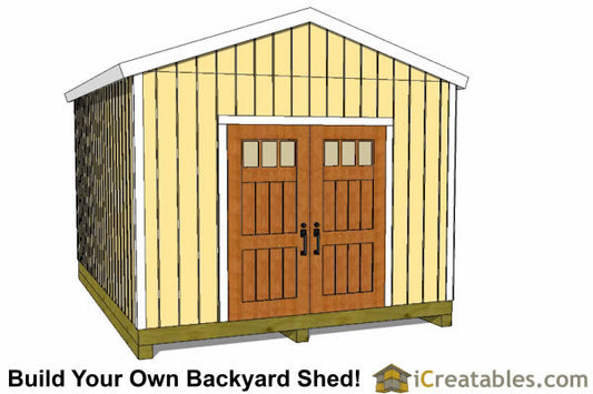 12x16-B Backyard Shed Plans Emailed