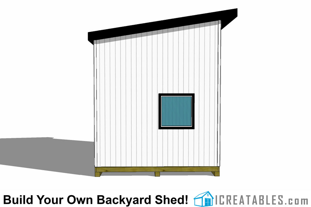 12x16-LTL-LS Lean To Loft Shed Plans Emailed