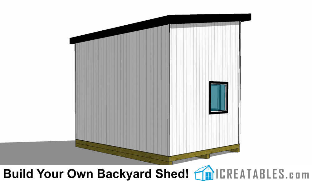 12x16-LTL-LS Lean To Loft Shed Plans Emailed