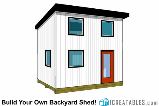 12x16-LTL-LS Lean To Loft Shed Plans Emailed