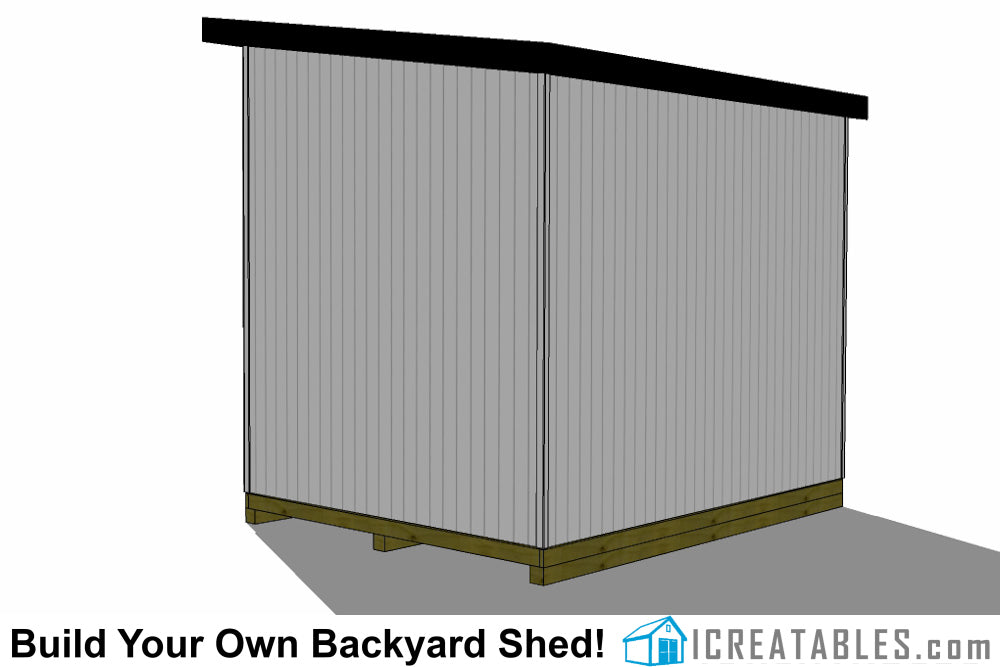 12x16-LTL-LS Lean To Loft Shed Plans Emailed