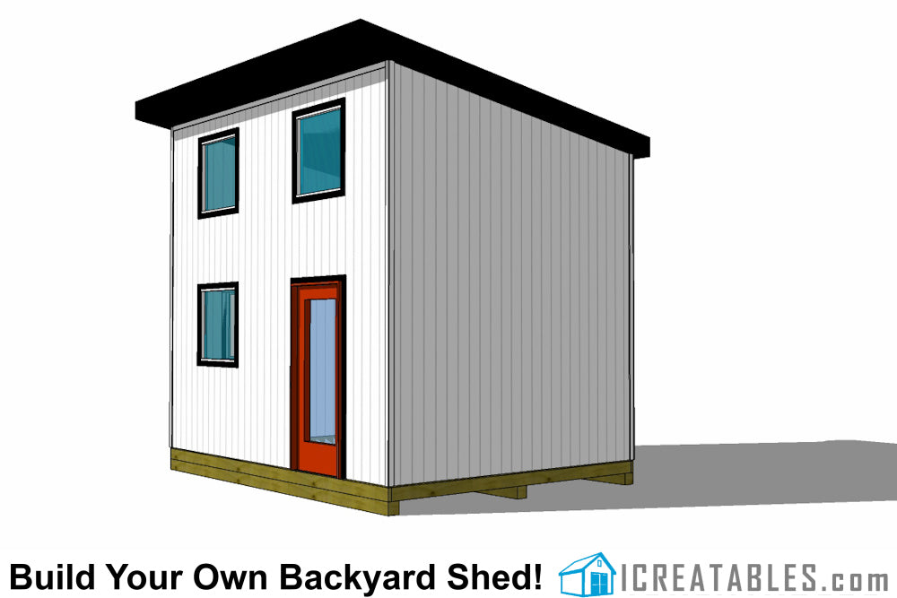 12x16-LTL-LS Lean To Loft Shed Plans Emailed