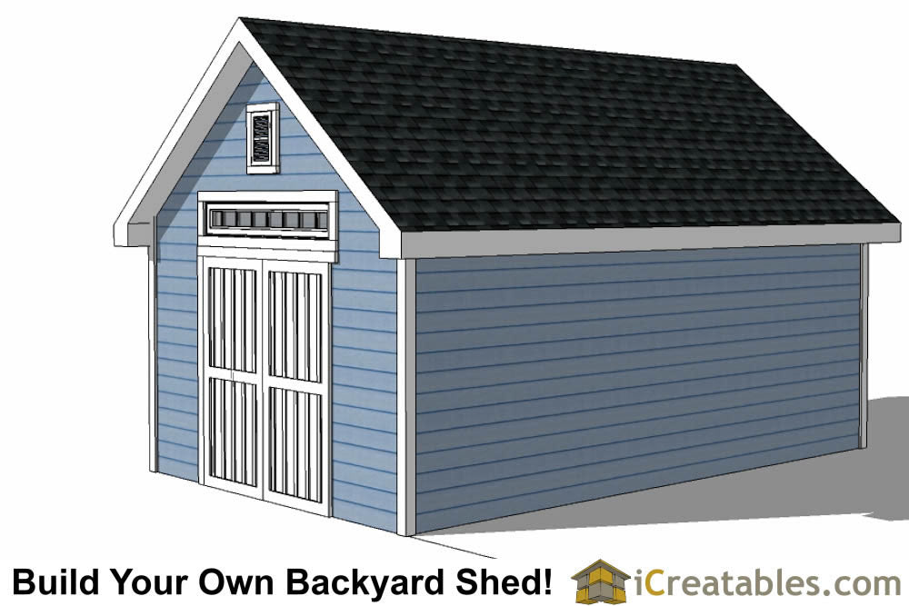 12x20-D Dormer Shed Plans Emailed