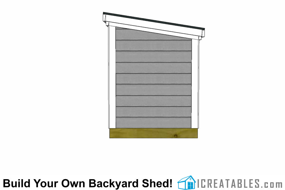 4x12-LT6 Lean To Shed Plans Emailed