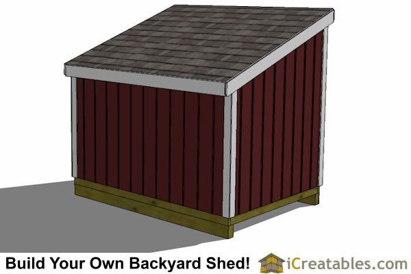 6x8-LTSW Lean To Short Wall Plans Emailed