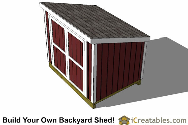 6x8-LTSW Lean To Short Wall Plans Emailed