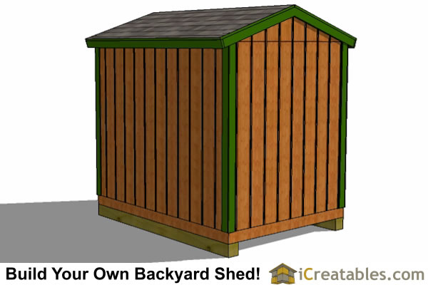 6x8-B Backyard Shed Plans Emailed