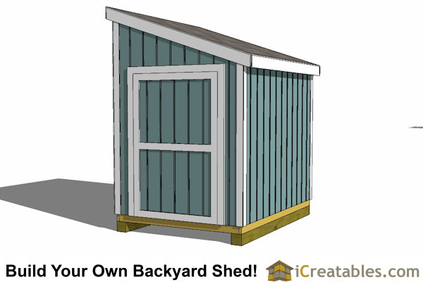 6x8-LT Lean To Shed Plans Emailed