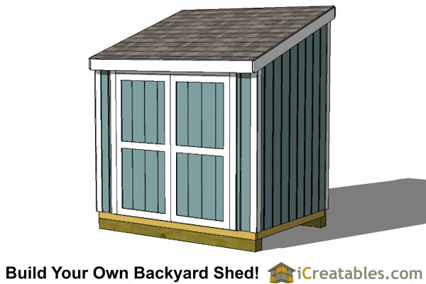 6x8-LT Lean To Shed Plans Emailed