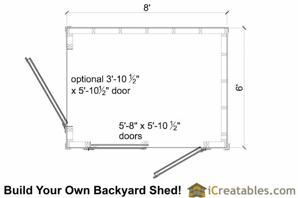 6x8-LT Lean To Shed Plans Emailed