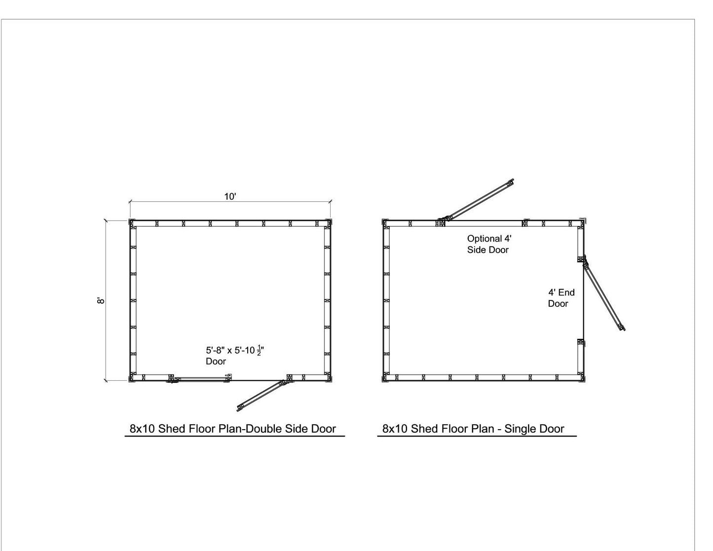 8x10-B Backyard Shed Plans Emailed