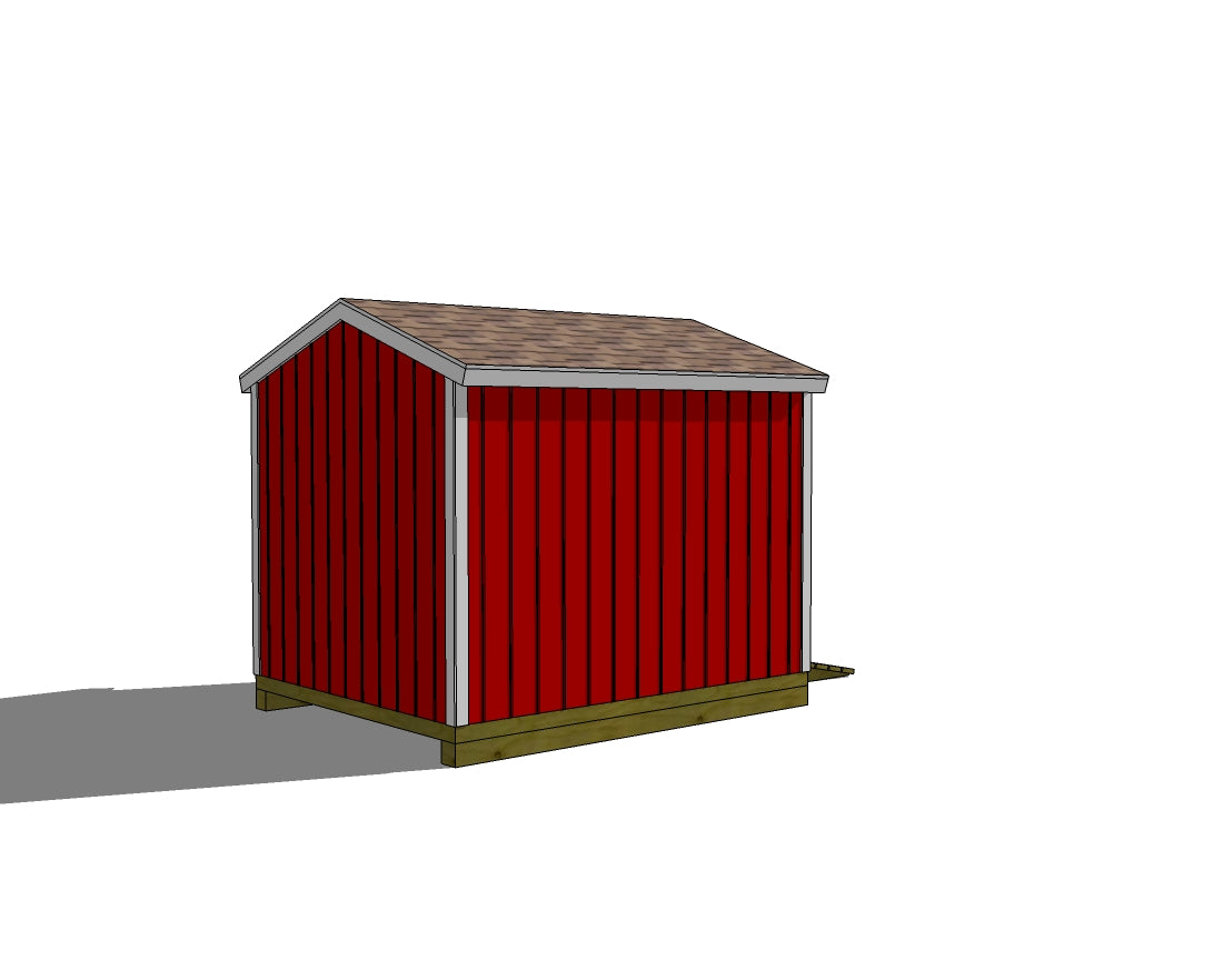 8x10-B Backyard Shed Plans Emailed