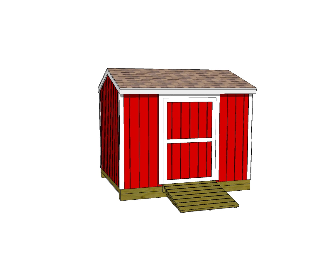 8x10-B Backyard Shed Plans Emailed