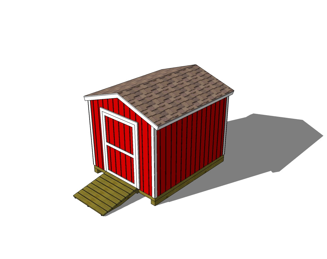 8x10-B Backyard Shed Plans Emailed
