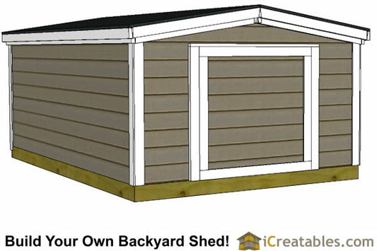 8x12-B6 Backyard 6 Foot Tall Shed Plans Emailed