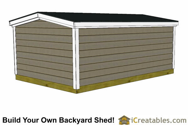 8x12-B6 Backyard 6 Foot Tall Shed Plans Emailed