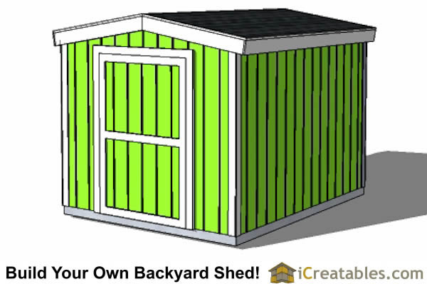 8x12-B8 Backyard Shed Plans Emailed